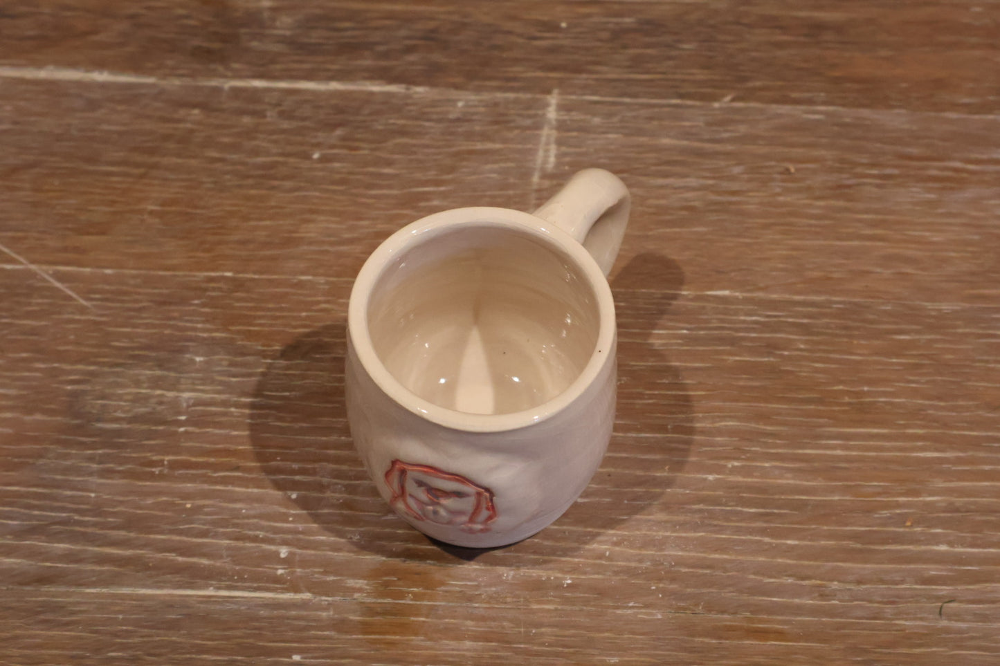 Medium cream dog mug
