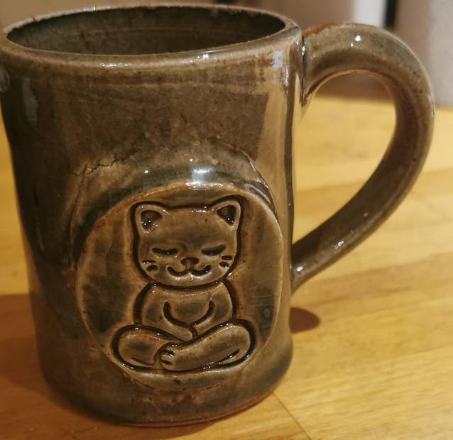 Meditating Cat Mug